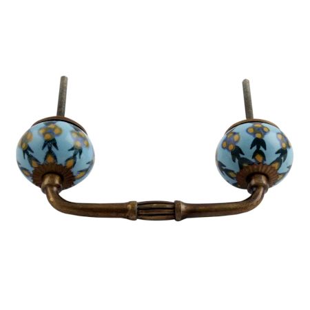 Green Grass Ceramic Bridge Handle